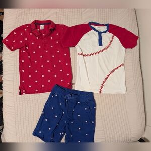 Gymboree Boys 8 Matching Set Of 3 | Bonus Shirt